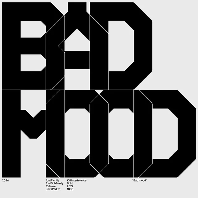 BAD MOOD Wordmark, brutalist, neo-brutalist, high-contrast