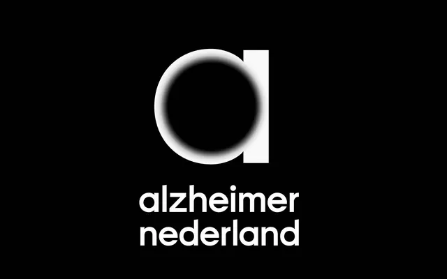 Alzheimer Nederland Logo, minimal, monochrome, dark