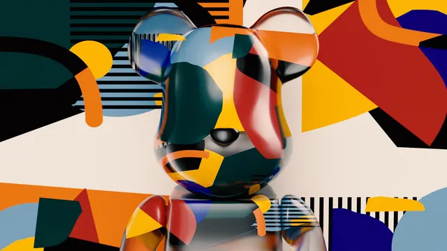 Abstract Geometric Collage, maximalist, geometric, vibrant