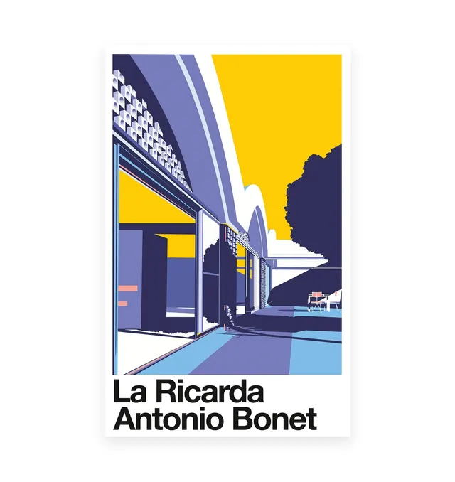 La Ricarda Antonio Bonet Poster, minimal, geometric, vibrant