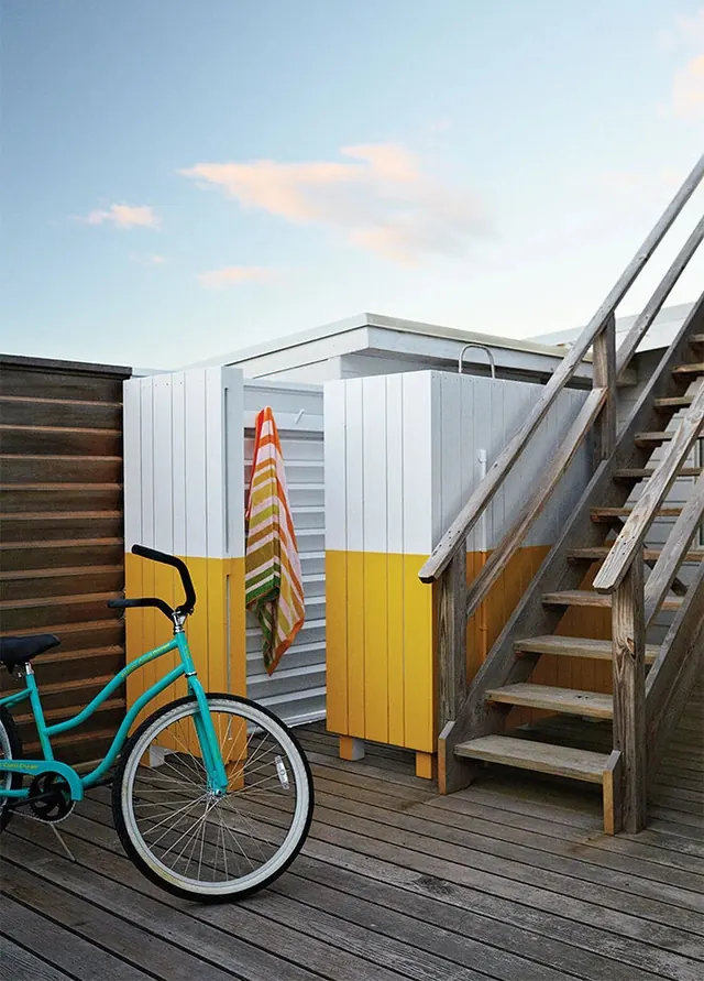 Modern Shipping Container Architecture, minimal, photographic, vibrant
