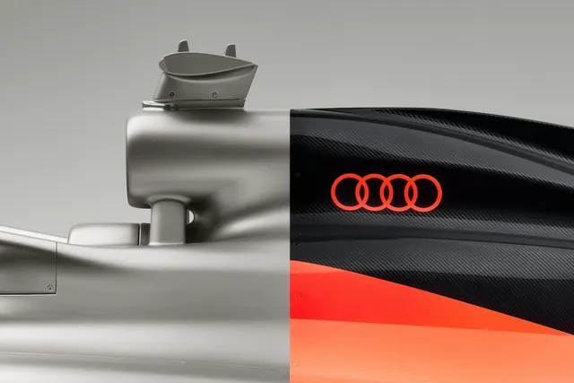 Audi Logo on Vehicle Body, minimal, luxury, high-contrast