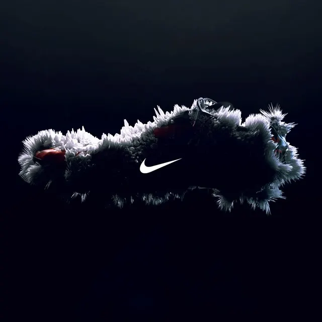 Fur-Textured Swoosh Graphic, dark-mode, luxury, dark