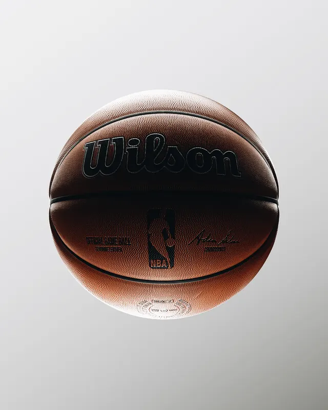 Wilson Basketball Mockup, minimal, photographic, warm
