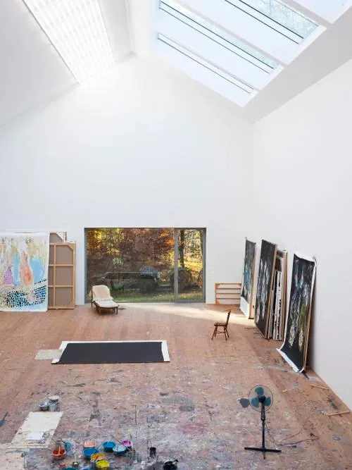 Art Gallery Interior with Paintings, minimal, photographic, light