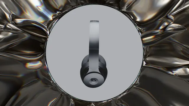 Abstract 3D Metallic Sphere with Keyhole, minimal, luxury, monochrome