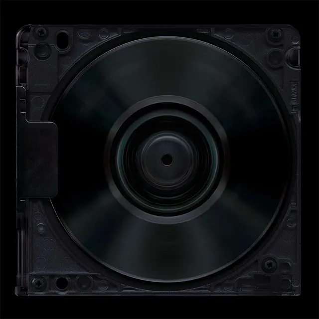 Hard Drive Component Mockup, technical, dark-mode, dark