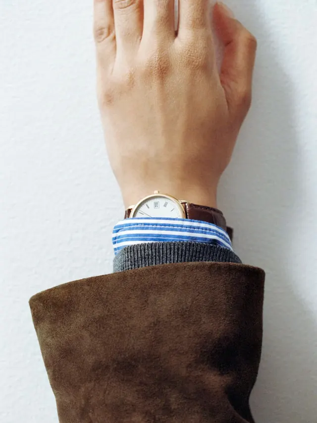 Wristwatch and Cuff Mockup, photographic, luxury, warm