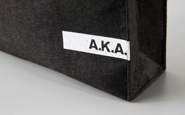 A.K.A. Wordmark Mockup, minimal, monochrome, dark