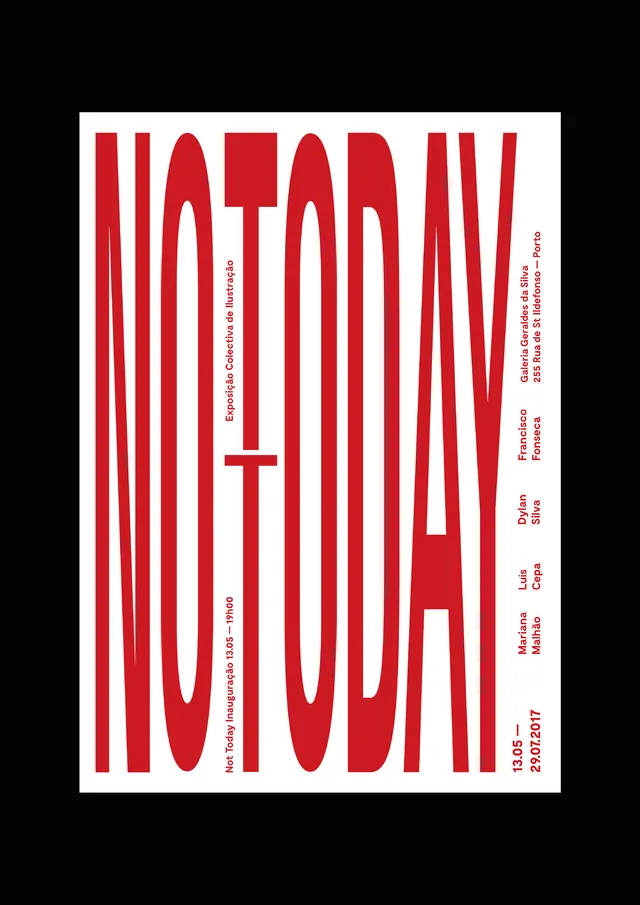 NOTFOUND Typography Design, minimal, swiss, dark