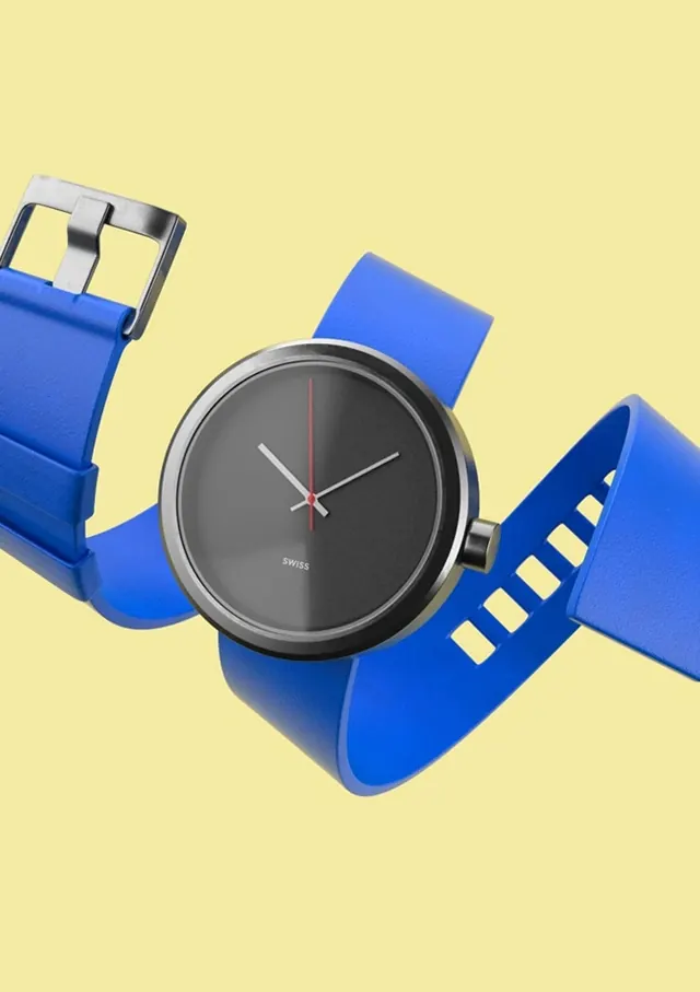Blue Watch Mockup, minimal, geometric, vibrant