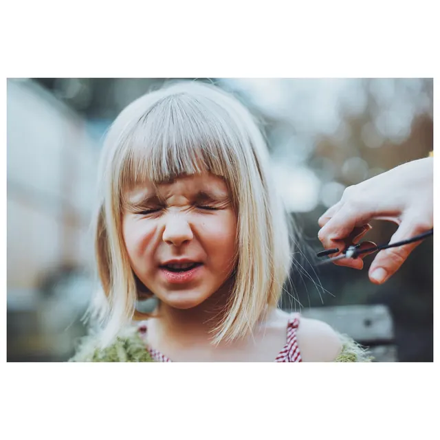 Crying Girl with Hand on Face, photographic, organic, warm