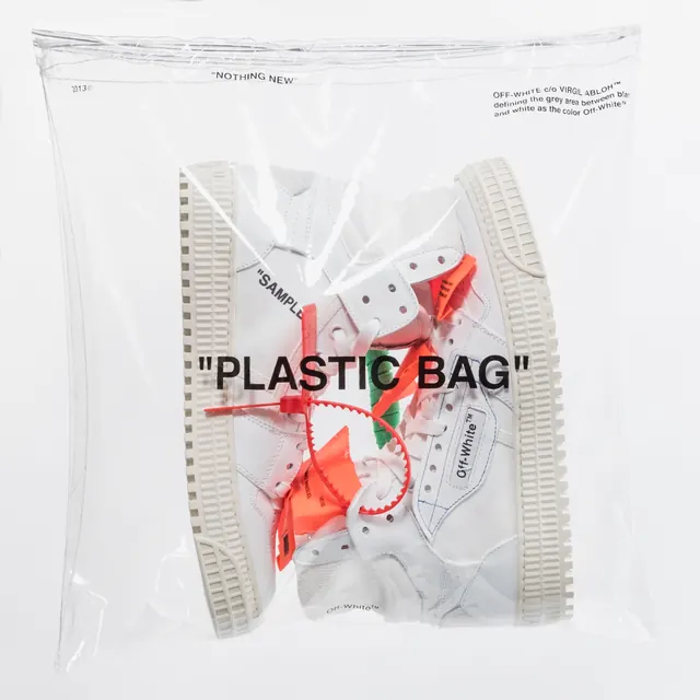 Plastic Bag Graphic Design Mockup, minimal, brutalist, high-contrast