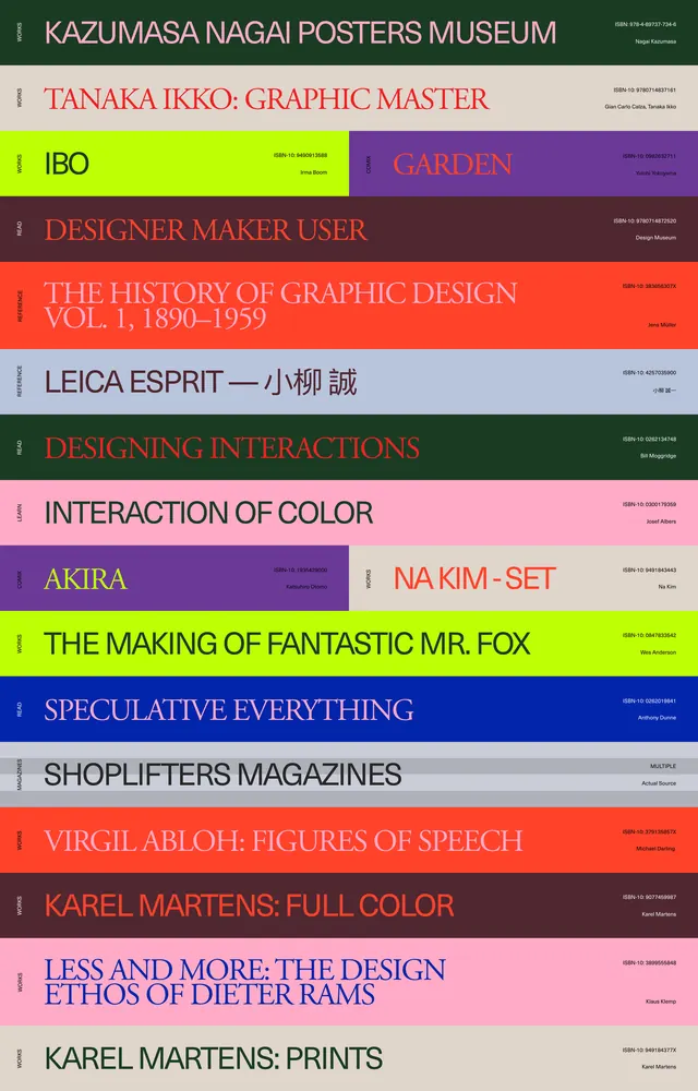 Graphic Design Portfolio List, minimal, boxed, monochrome