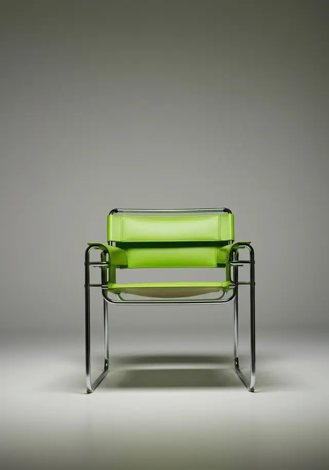 Modern Lime Green Chair, minimal, 3d-render, vibrant