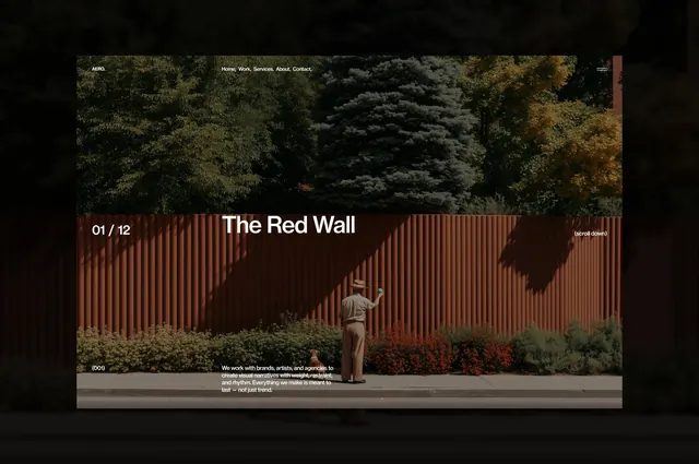 The Red Wall Editorial Spread, minimal, editorial, dark