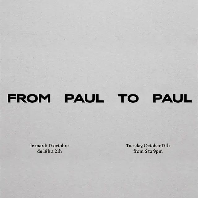 FROM PAUL TO PAUL Event Poster, minimal, swiss, monochrome