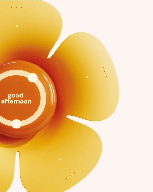 Abstract Flower Graphic with Text, minimal, organic, warm