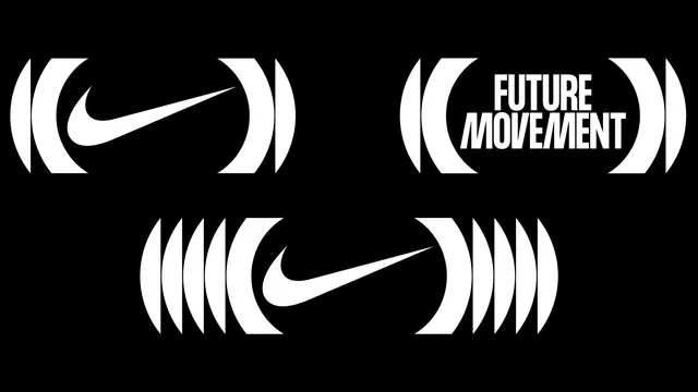 Future Movement Logo Variations, minimal, monochrome, high-contrast