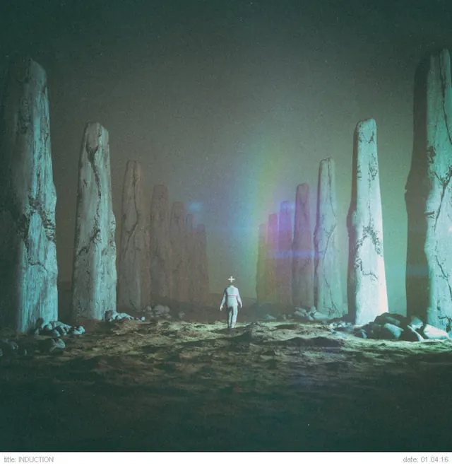 Ethereal Monolith Landscape, minimal, abstract, dark