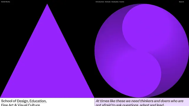 School of Design Education Identity, minimal, swiss, dark
