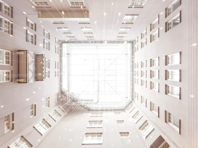 Abstract Geometric Architectural Mockup, minimal, geometric, light