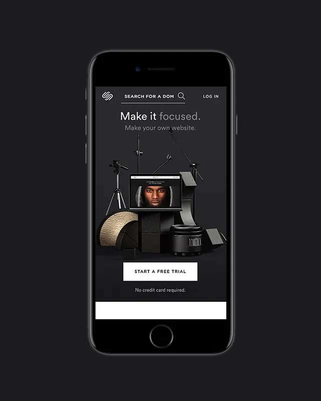 Make It Touched UI Mockup, minimal, dark-mode, dark