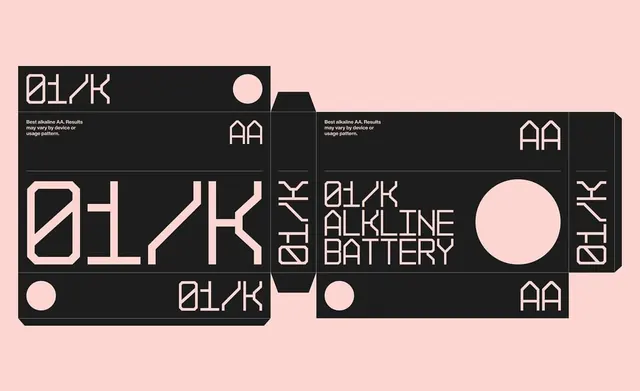 01/K Identity System, minimal, swiss, high-contrast