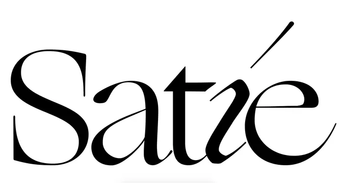 Saté Wordmark, minimal, monochrome, monochrome