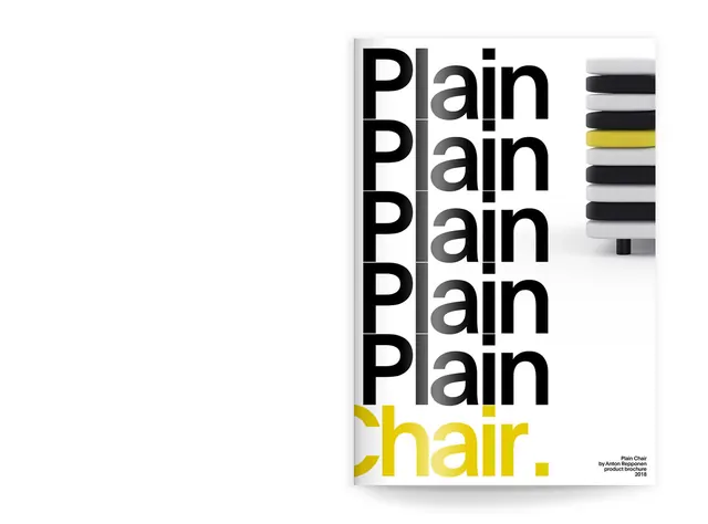 Plain Chair Type Specimen, minimal, swiss, high-contrast