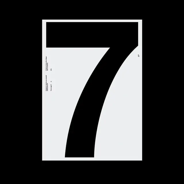 Number 7 Type Specimen, minimal, swiss, high-contrast