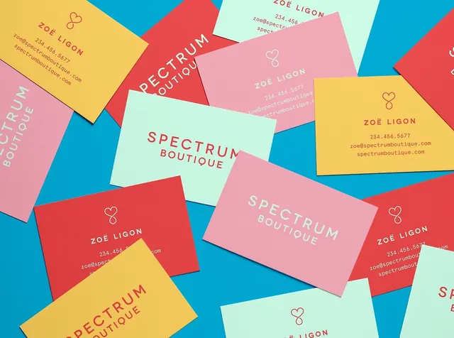 Spectrum Brand Identity Variations, corporate-clean, boxed, vibrant