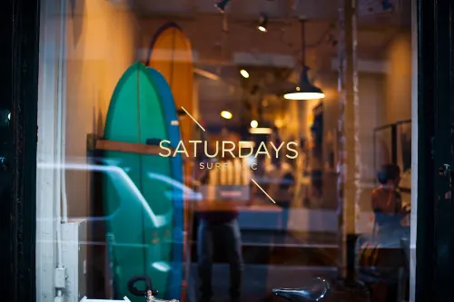 SATURDAYS Wordmark Mockup, minimal, photographic, warm