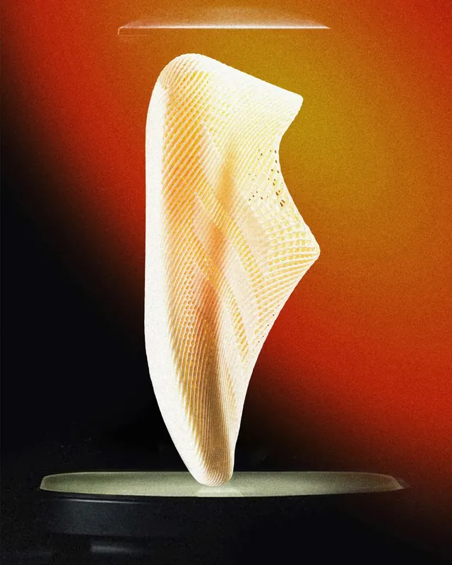 Abstract 3D Organic Form, minimal, organic, warm