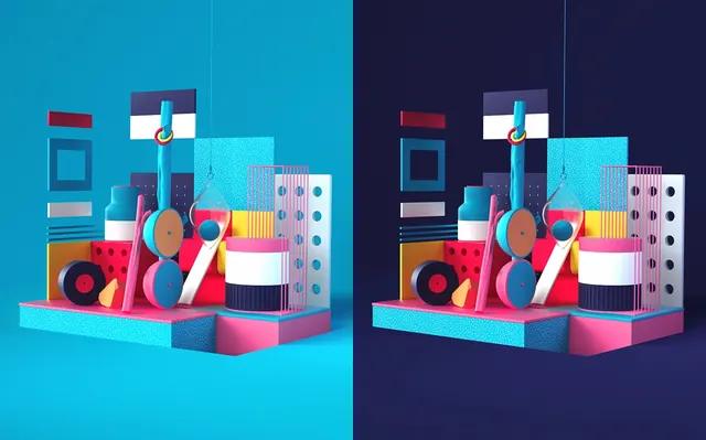 Abstract Geometric UI Elements, geometric, flat, vibrant