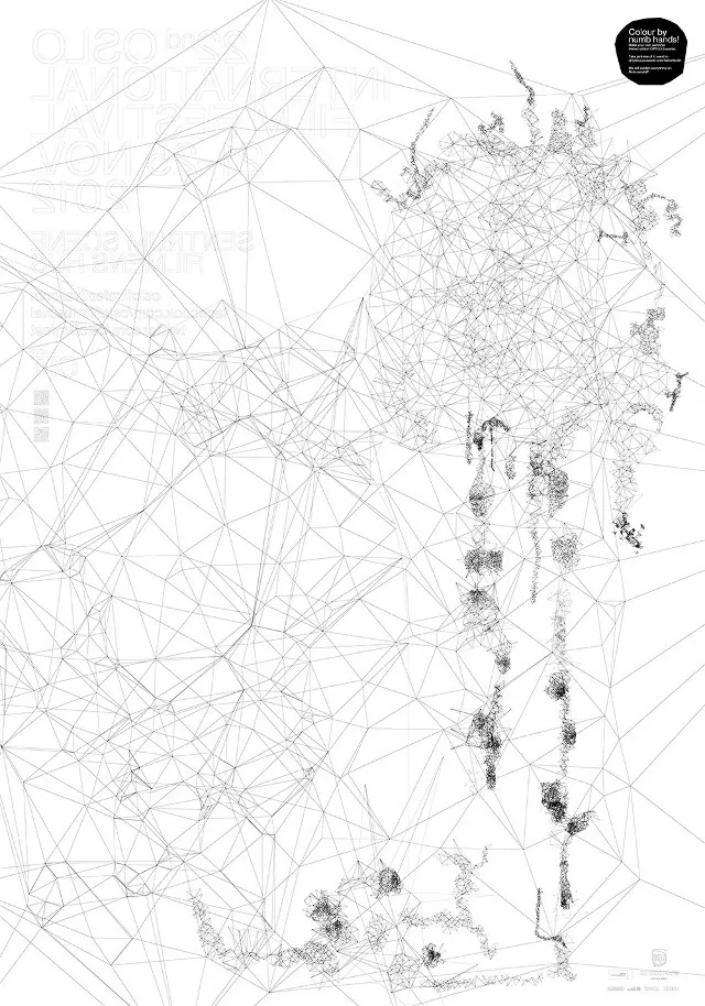 Abstract Line Art Composition, minimal, technical, monochrome