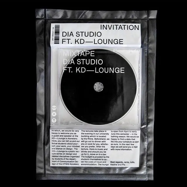 DIA STUDIO Invitation Vinyl Mockup, minimal, swiss, monochrome