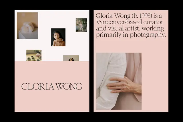 Gloria Wong Portfolio Layout, minimal, editorial, light