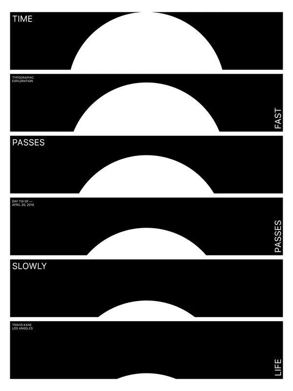 Time Progression Graphic, minimal, swiss, high-contrast