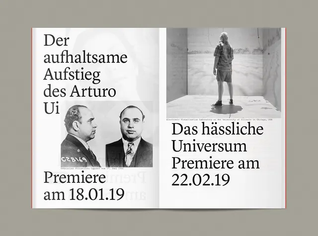 Arturo Ui Movie Poster Design, minimal, swiss, monochrome