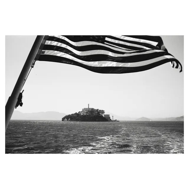 Military Naval Vessel and Flag Mockup, monochrome, photographic, monochrome