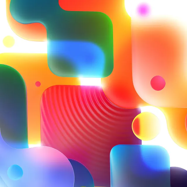 Abstract Gradient Shapes Composition, gradient-heavy, playful, vibrant
