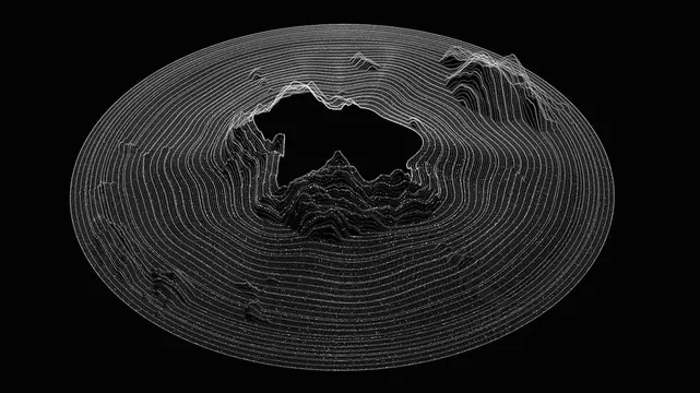 Topographic Contour Map Graphic, minimal, monochrome, monochrome