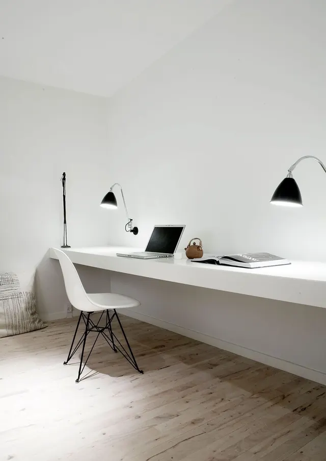 Minimalist Workspace Interior, minimal, light-mode, light