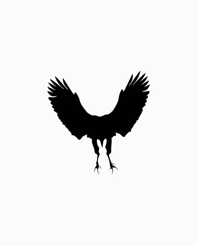 Silhouette Bird Logo, minimal, monochrome, monochrome