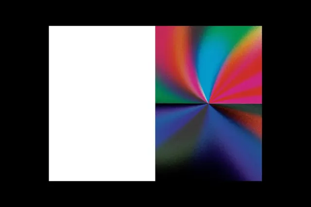 Abstract Gradient Split Composition, gradient-heavy, abstract, vibrant