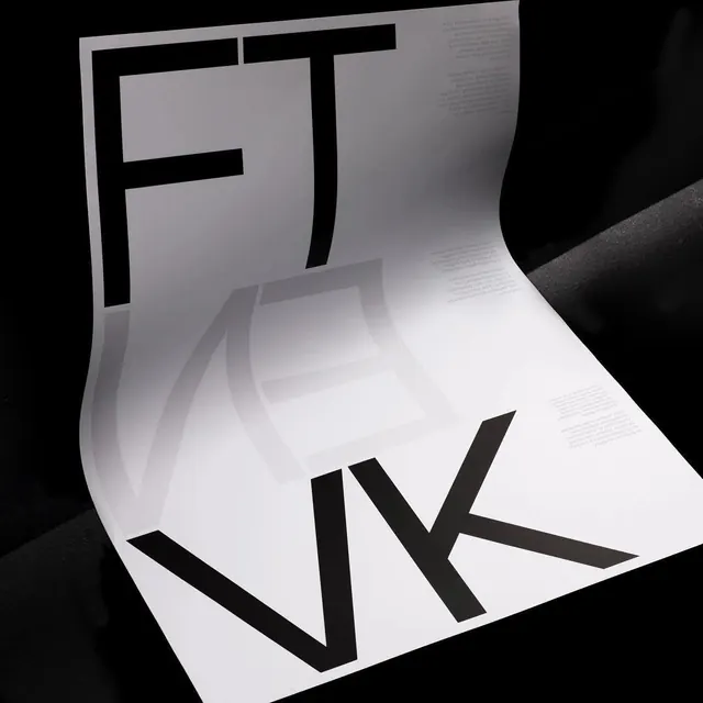 FT VK Typography Mockup, minimal, swiss, monochrome