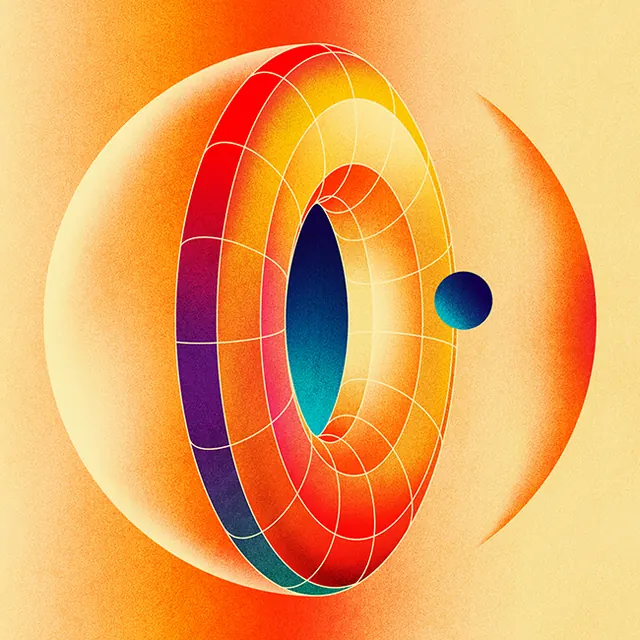 Abstract Geometric Sphere with Concentric Rings, geometric, gradient-heavy, vibrant
