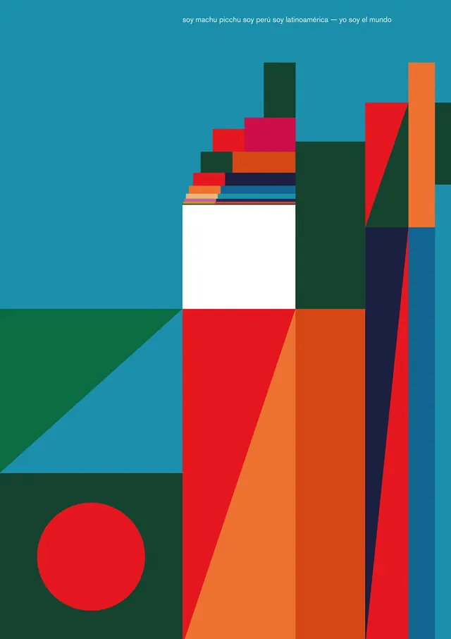 Geometric Abstract Composition, swiss, minimal, vibrant
