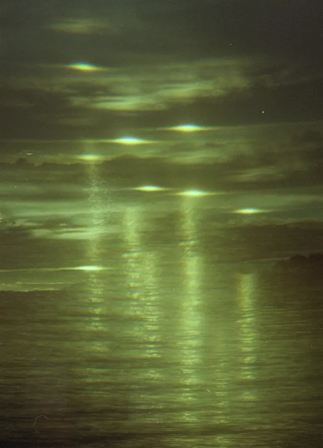 Ethereal Green Light Reflection, organic, photographic, dark